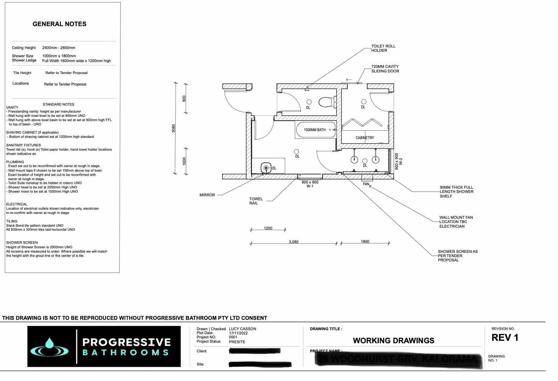 Medium bathroom floorplan