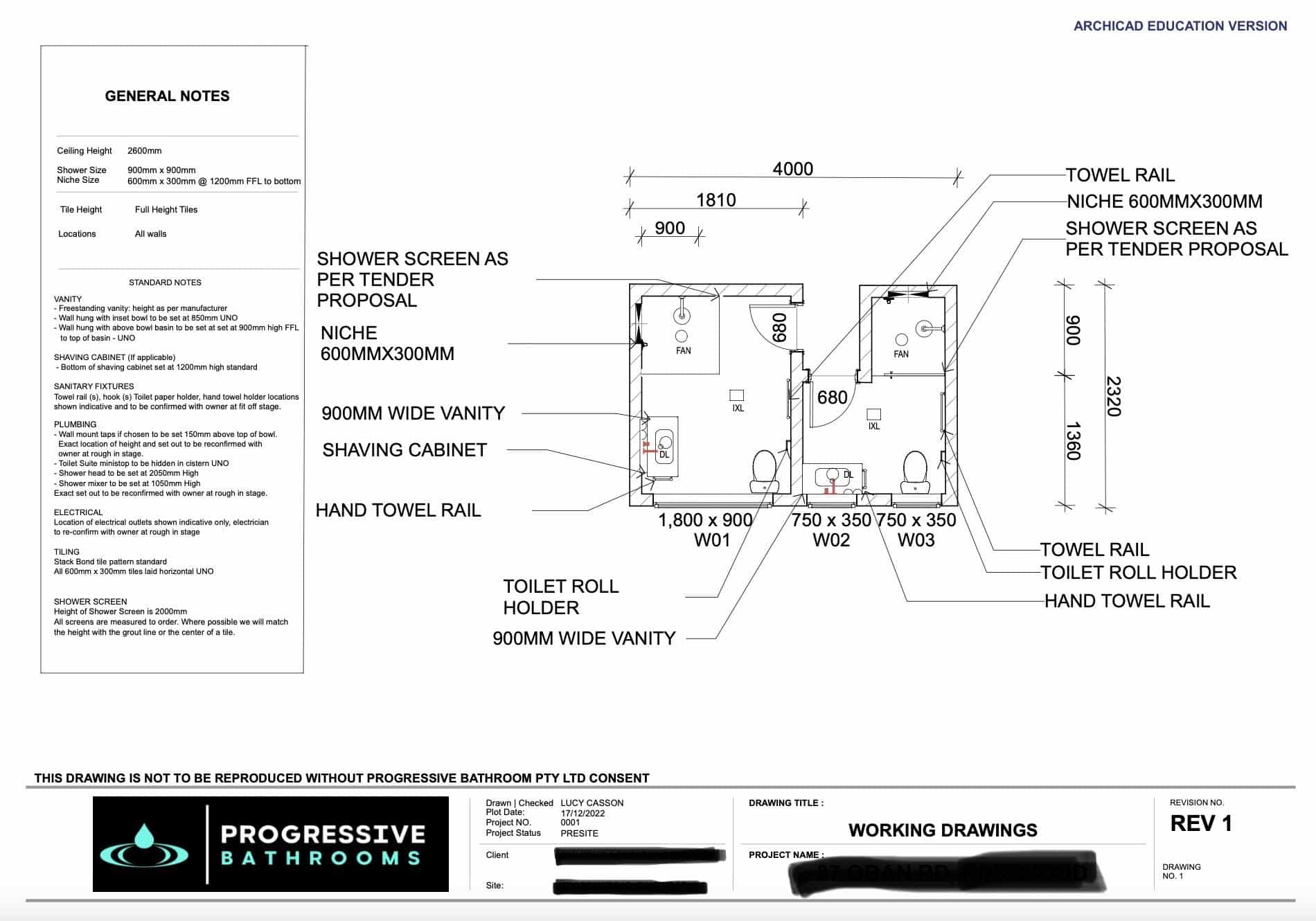 Medium bathroom floorplan