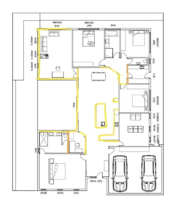 Initial project floorplan