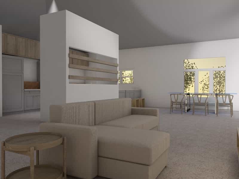 Another 3D render of house interior