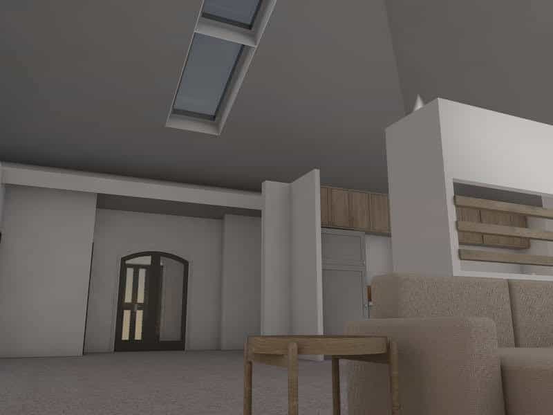 Another 3D render of house interior